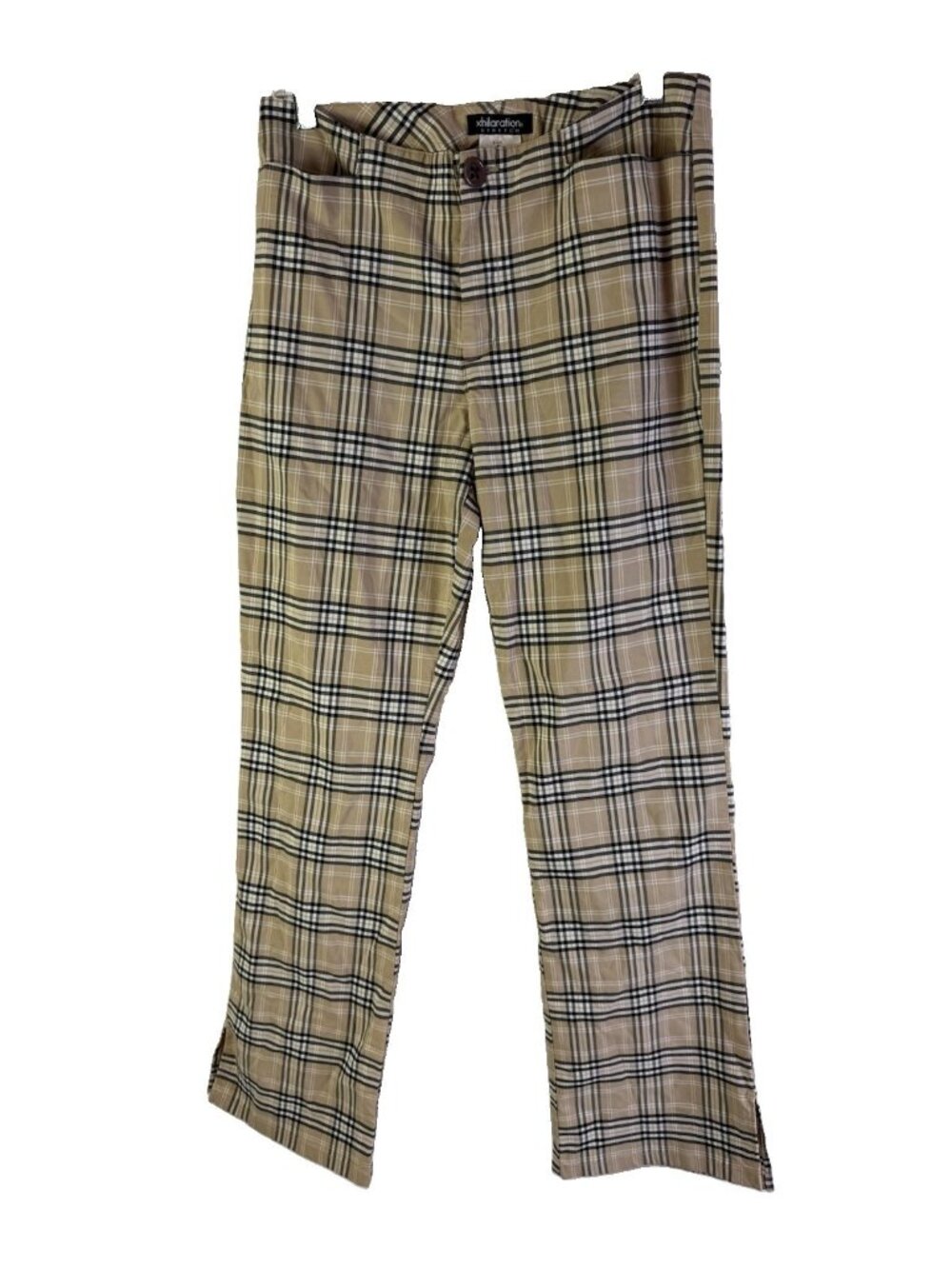 Vintage 90s Plaid Pants Flare Flared Leg Grunge Academia